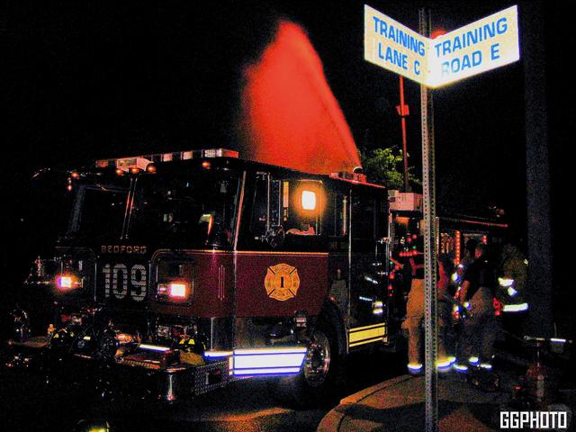 Engine 109 at the Fire Training Center